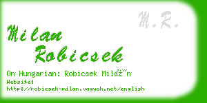 milan robicsek business card